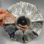 Vintage Etched Glass Serving Bowl with Plate Image 5