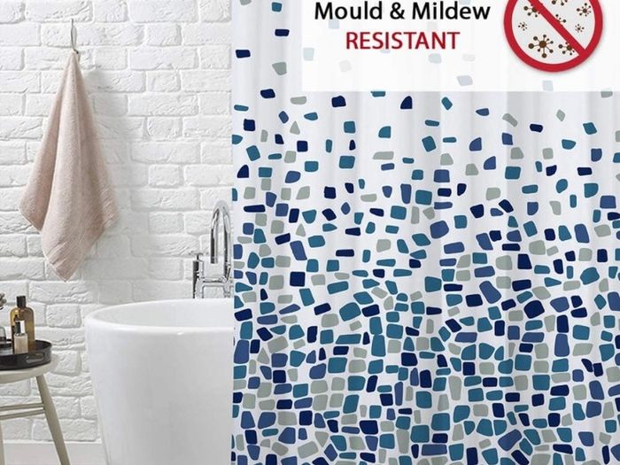 Shower Curtain Mould and Mildew Resistant Solid, 180 x 180 cm (FREE POSTAGE)