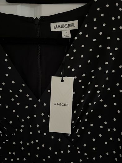 Brand new Jeager silk dress in dots