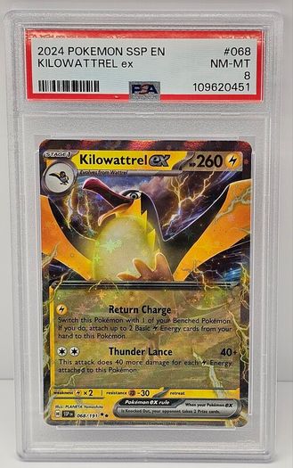 Pokemon Tcg 2024 Ssp En-surging Sparks Kilowattrel Ex Psa 8