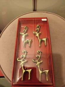4 x reindeer christmas napkin holders