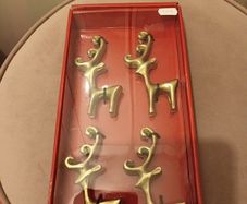 4 x reindeer christmas napkin holders