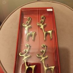 4 x reindeer christmas napkin holders