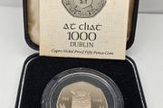 Ireland 1988 Dublin Millennium Commemorative Roof 50p in Original Holder with COA