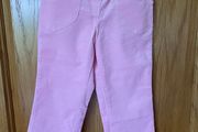 New Pink Cotton Corduroy Trousers with Diamond Buttons