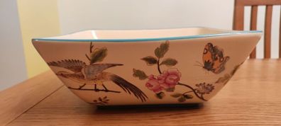 Unique square hand painted bowl.
