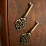 Vintage two-drawer chest with brass handles Image 6
