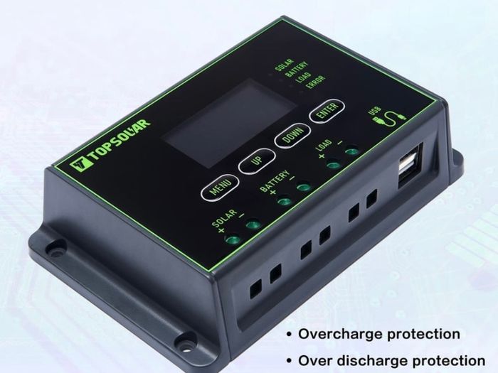 Solar Panel Kit 100 Watt 12 Volt Monocrystalline Off Grid System for Homes RV Boat + 20A 12V/24V LCD PWM Solar Charge Controller + 16ft Solar Cables with Connector + Z-Brackets for Mounting