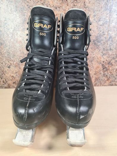 Mens GRAF 500 OFF ICE SKATES Size UK 11 EU 45 Black ice skating practice figure skates rollerblades