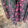 Vintage 1960s 1970s Dark Green & Pink abstract shift dress Dagger Collar size M/L  Postage included Image 4