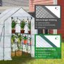 Walk In Greenhouse With 10 Shelves, Reinforced PE Plastic Cover With Sturdy Steel Frame, Greenhouse/Plant Nursery for Gardens, Patios or Spaces Size, Easy to Assemble Image 3
