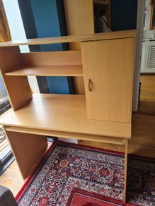 Desk with shelves and drawer