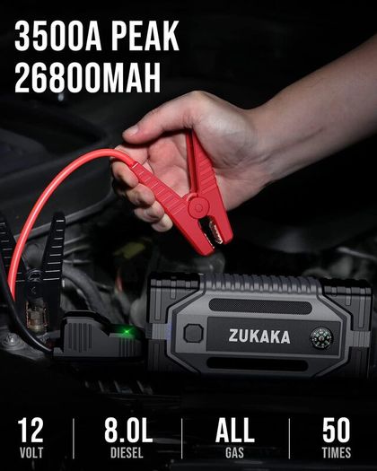 Car Jump Starter 3500A Peak 26800mAh 12V Auto Box Power Bank with USB QC3.0 (ZK003)