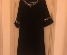Black coat Fran & Jane beaded price drop