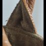 Reversible Genuine Pebbled Leather & Suede Tote / Sack Bag Image 6