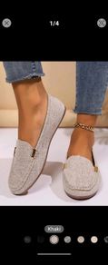 linen look flat loafers size EU 36
