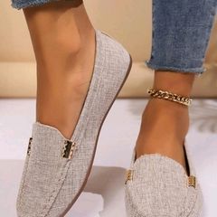 linen look flat loafers size EU 36