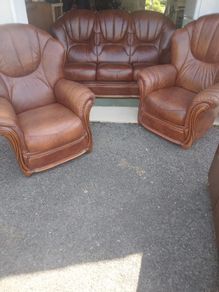 Leather Suite (couch and 2 armchairs)