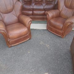 Leather Suite (couch and 2 armchairs)