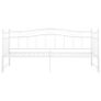 Pull-out Sofa Bed Frame White Metal 90x200 cm Image 6