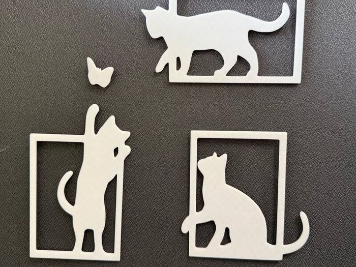 Playful Cats & Butterfly  Wall Decor Set