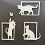 Playful Cats & Butterfly  Wall Decor Set Image 2