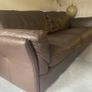 Italian Brown Leather Sofa Image 2