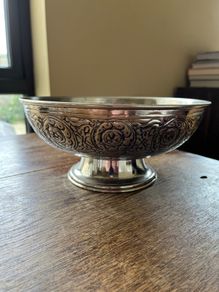 Pewter display bowl