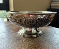 Pewter display bowl