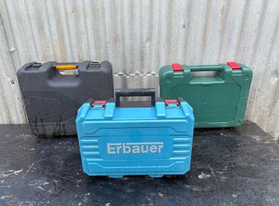 3 plastic powertool cases no powertools