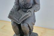 Vintage Genesis Girl Reading Book Bronze Effect Figurine / Statue