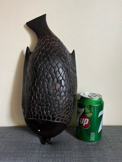 Hand carved ebony wood bowl
