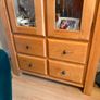 solid oak glass cabinet Image 5