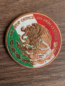 Mexico 2024 1oz colourised .999 Copper Round