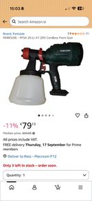 Parkside Cordless Paint Sprayer