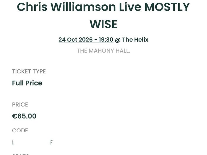Chris Williamson Live Mostly Wise