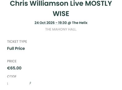 Chris Williamson Live Mostly Wise