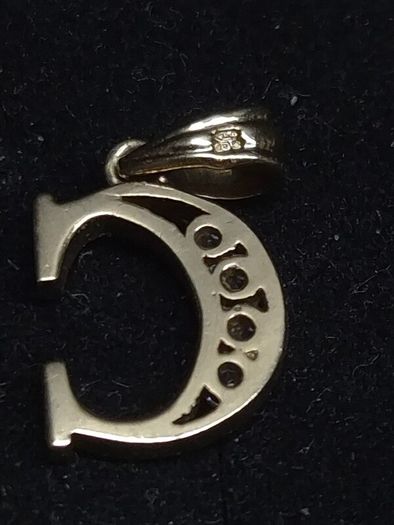 Vintage Sheffield 9ct Gold Letter C Pendant Fully Hallmarked