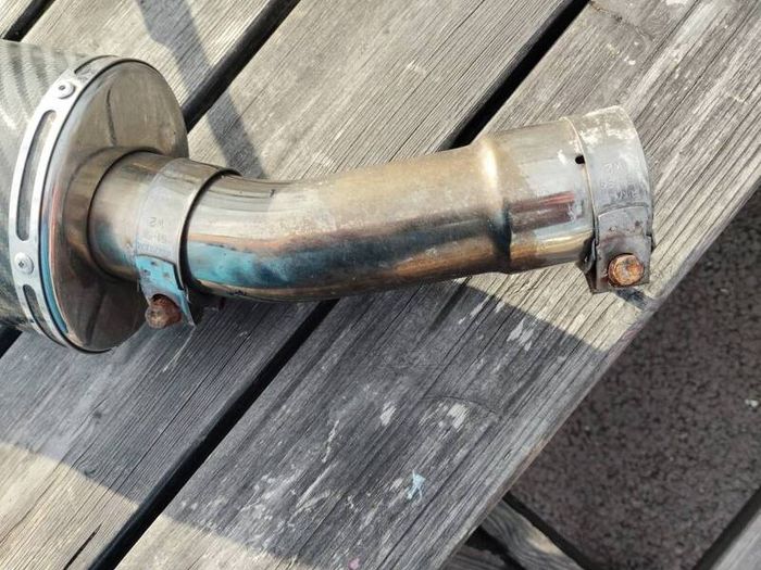 viper racing exhaust carbon fiber oval can with link pipe