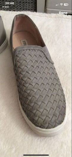 shoes Steve Madden size 40 grey weave slip on flat shoes