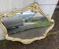 Vintage gold mantle mirror free postage