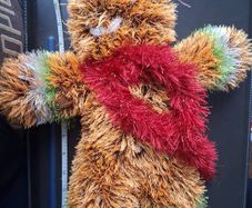 hand knitted gingerbread toy