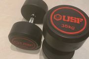 Dumbbell Pair 35kg Round Rubber