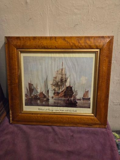 "William of Orange comes home with his bride" Framed print