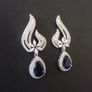 Art Deco Vintage Style Crystal Earrings Image 5