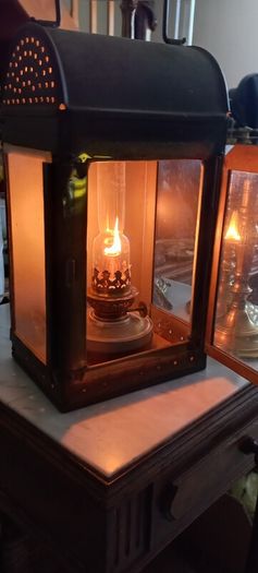 Antique French oil lamp maker Firmin Le Drezen  L.D.F working perfect ...nice!