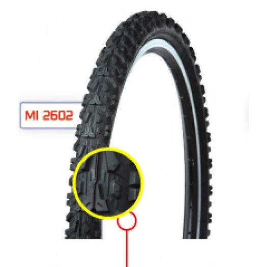 26 2.10 Black Mtb Tread Tyre