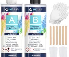 Epoxy Resin Kit 960ml Clear Crystal Resin Kit for Beginners Casting Resin Kit for Crafts Jewelry Making with Measuring Cups