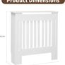 White Radiator Cover Cabinet Stylish Wooden Heater Cover with Shelf, Modern Radiator Cabinet for Living Room, Bedroom  Hallway  Safe Practical Home Furniture Small Image 2
