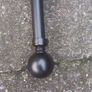 Pine Curtain Pole &.steel black pole 2.5m Image 3
